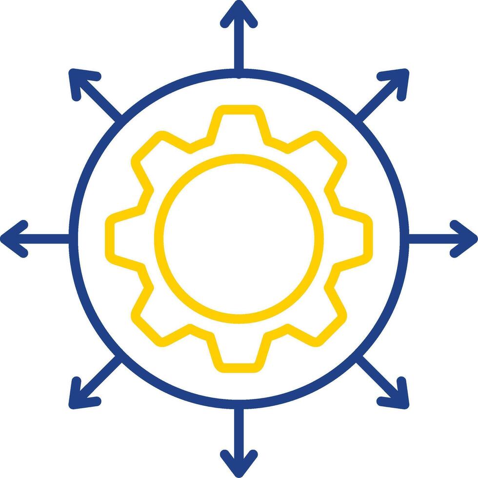 Expansion Line Two Color Icon vector