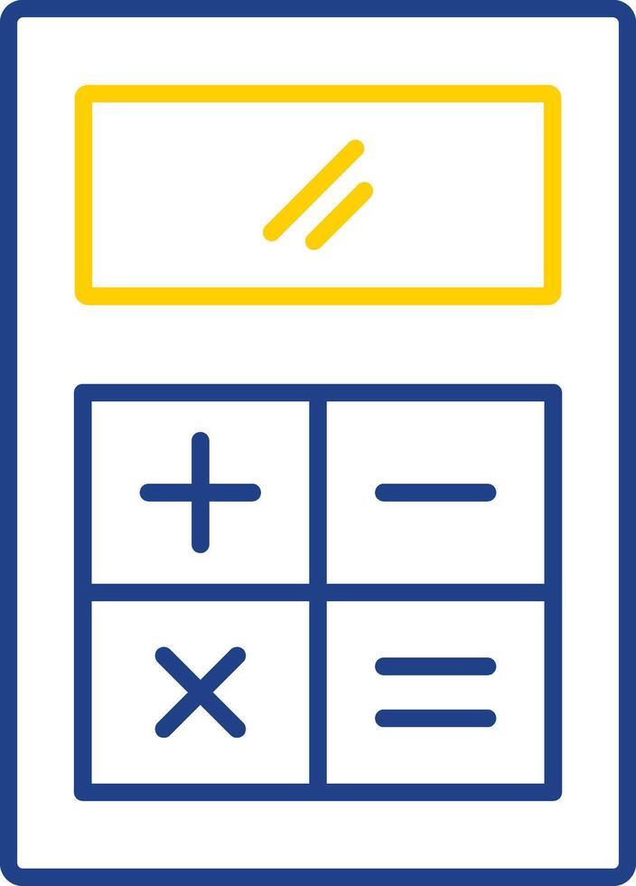 Calculation Line Two Color Icon vector