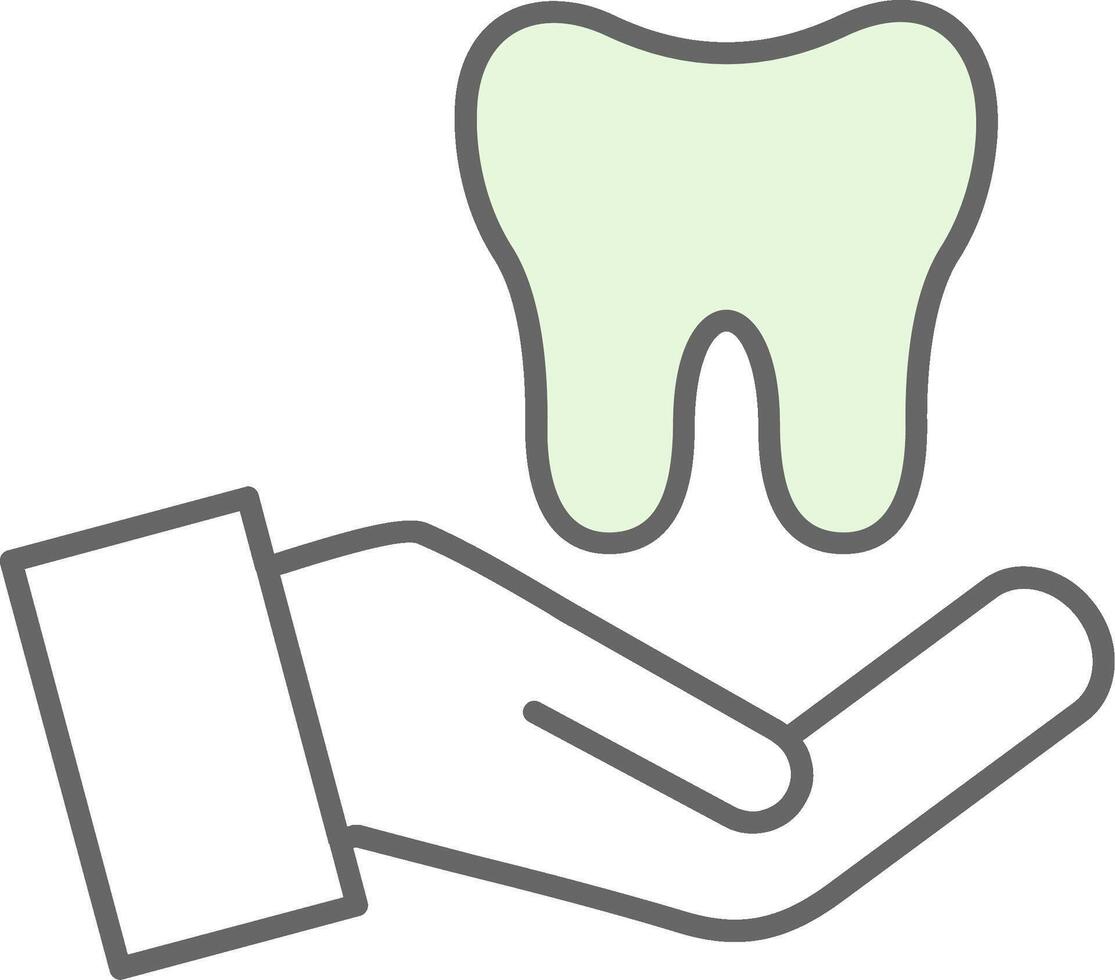 Dental Care Fillay Icon vector