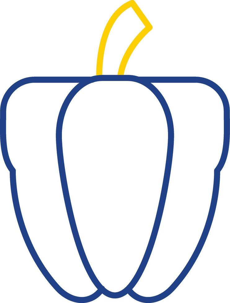 Capsicum Line Two Color Icon vector