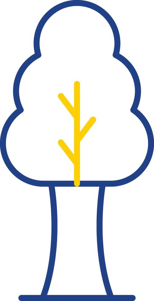 Tree Line Two Color Icon vector