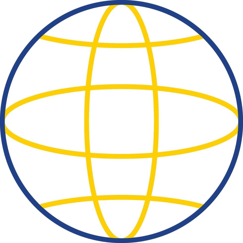 Global Line Two Color Icon vector