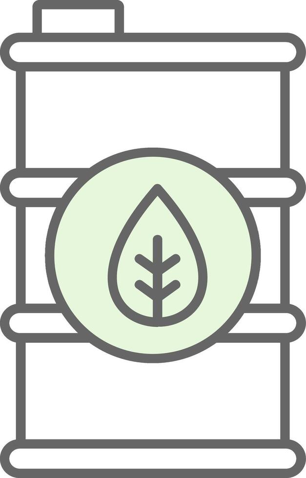 eco barril relleno icono vector