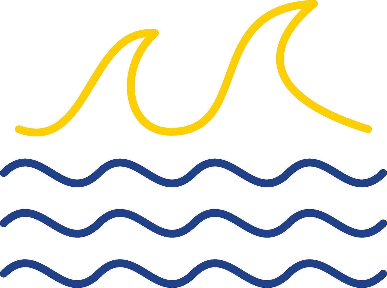 Sea Line Two Color Icon vector