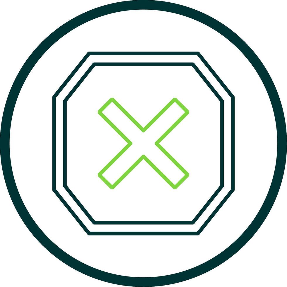 Cross Line Circle Icon vector