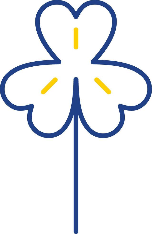 Clover Line Two Color Icon vector