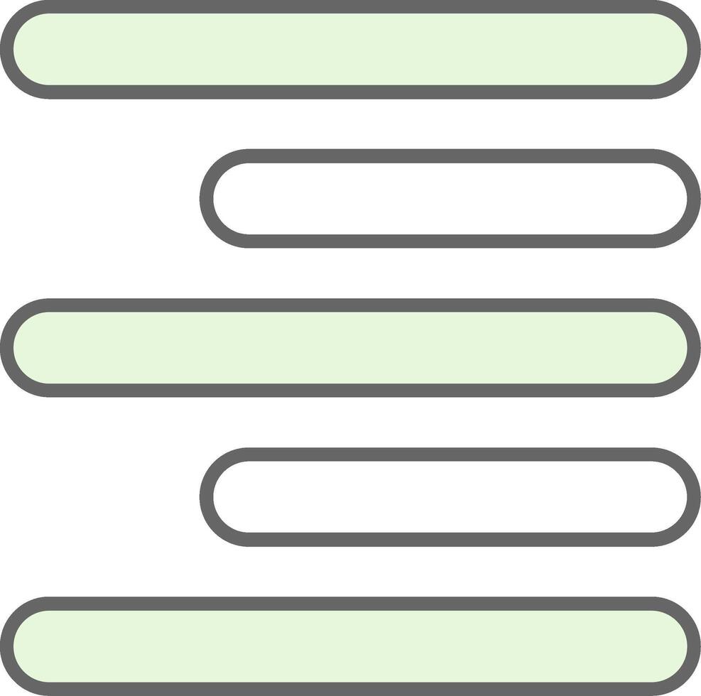 Horizontal Right Align Fillay Icon vector
