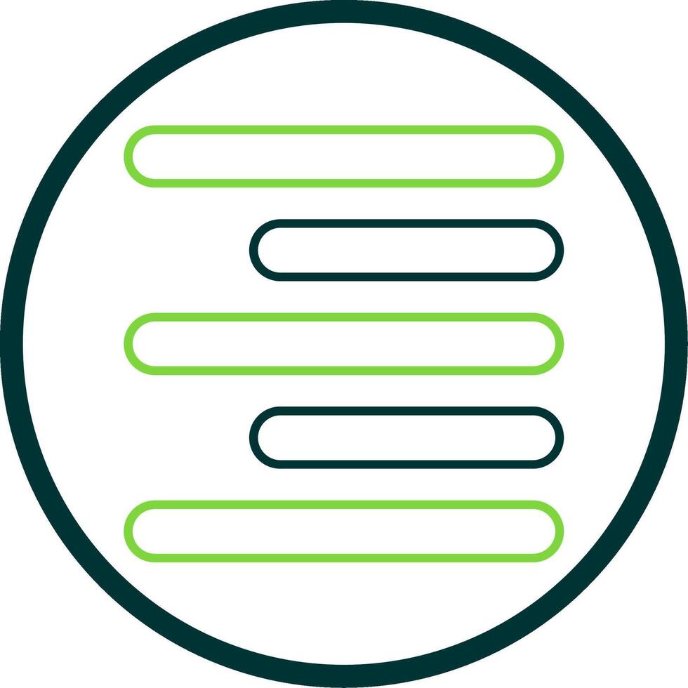 Horizontal Right Align Line Circle Icon vector