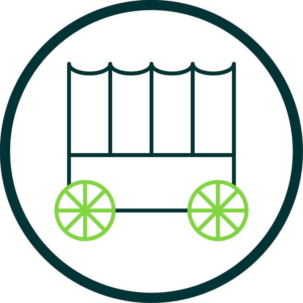 Carriage Line Circle Icon vector