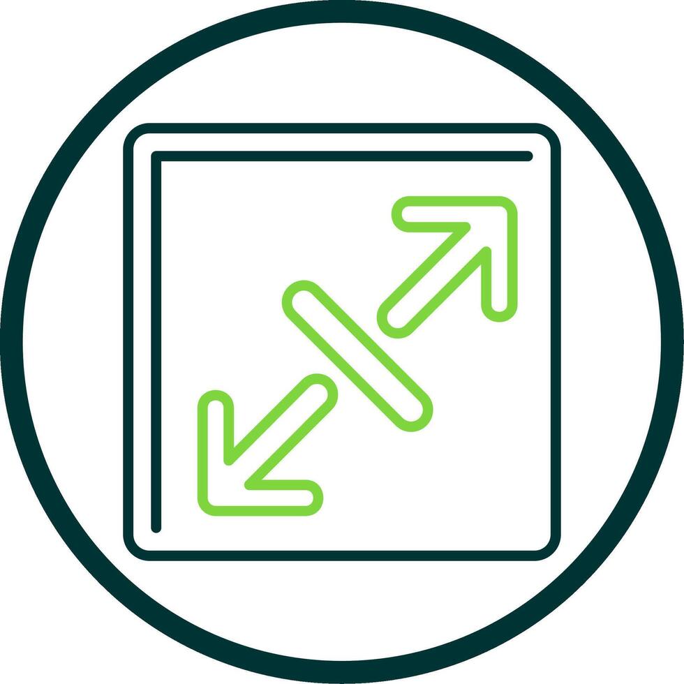 Expand Line Circle Icon vector