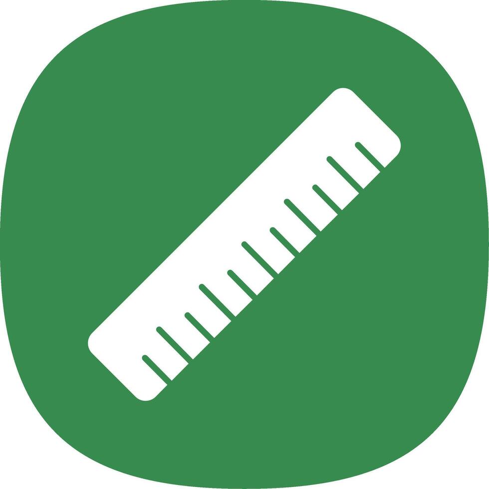 Ruler Glyph Curve Icon vector
