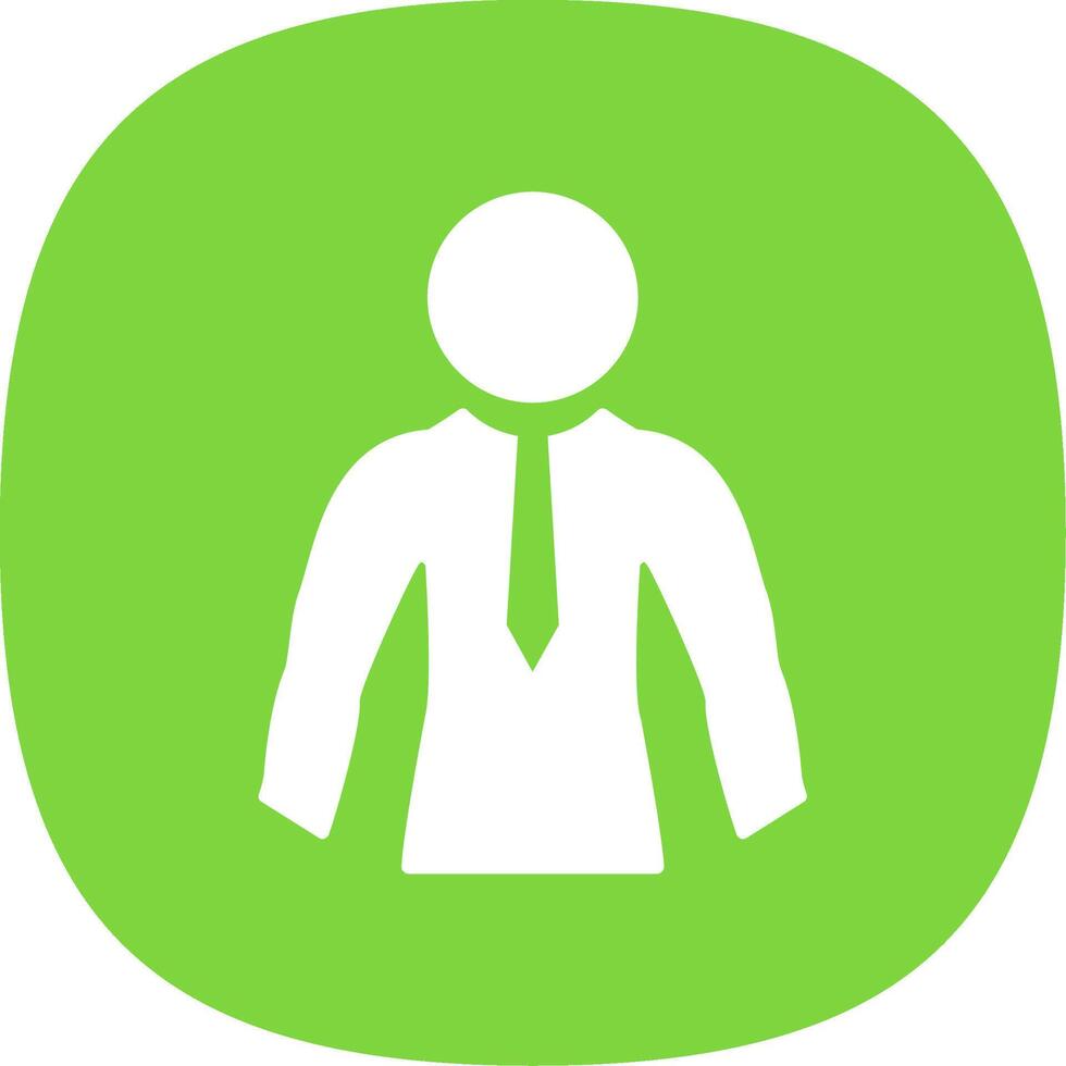Businessman Glyph Curve Icon vector