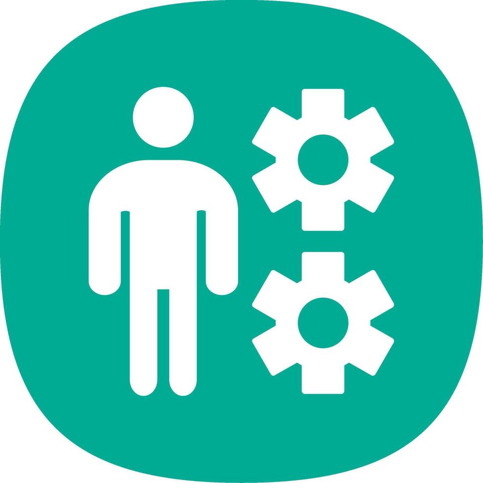 Business People Glyph Curve Icon vector