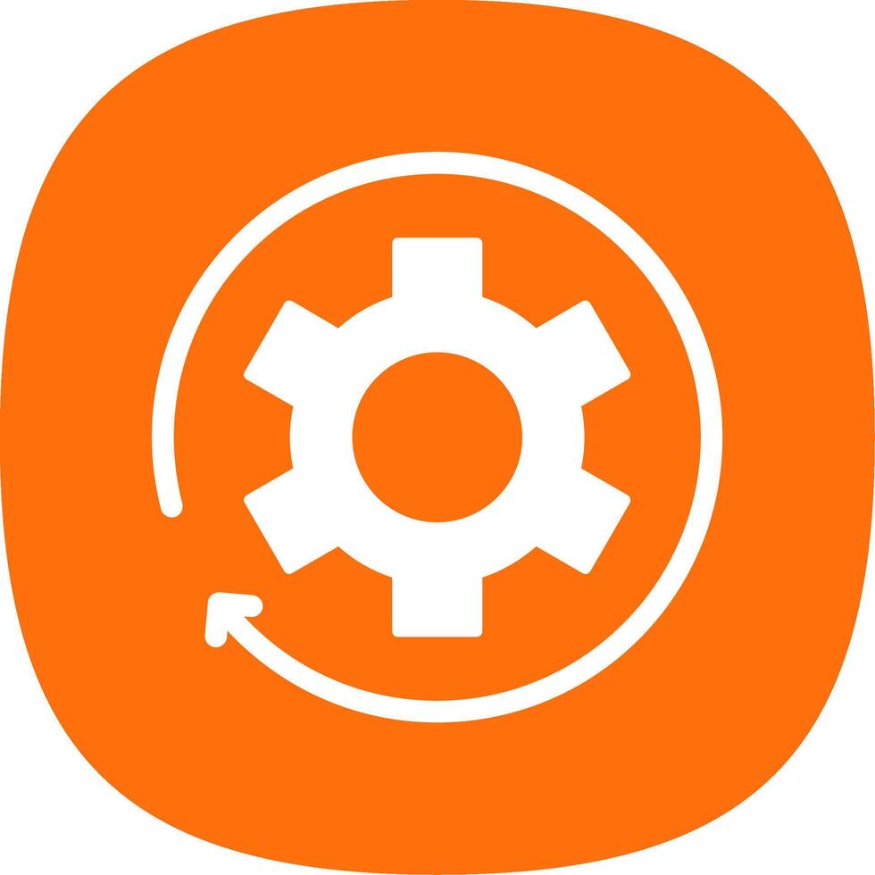 Setting Glyph Curve Icon vector