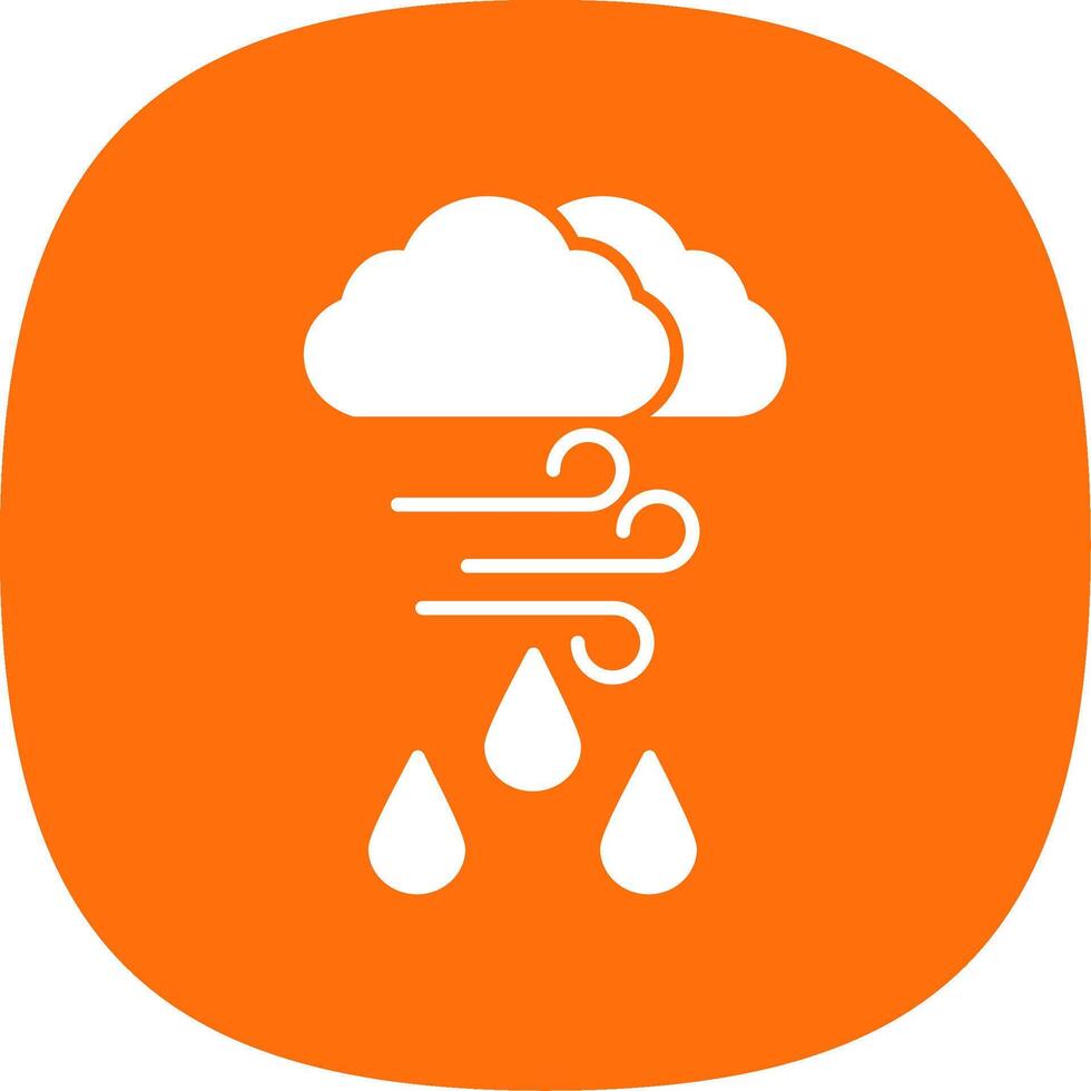 Humidity Glyph Curve Icon vector
