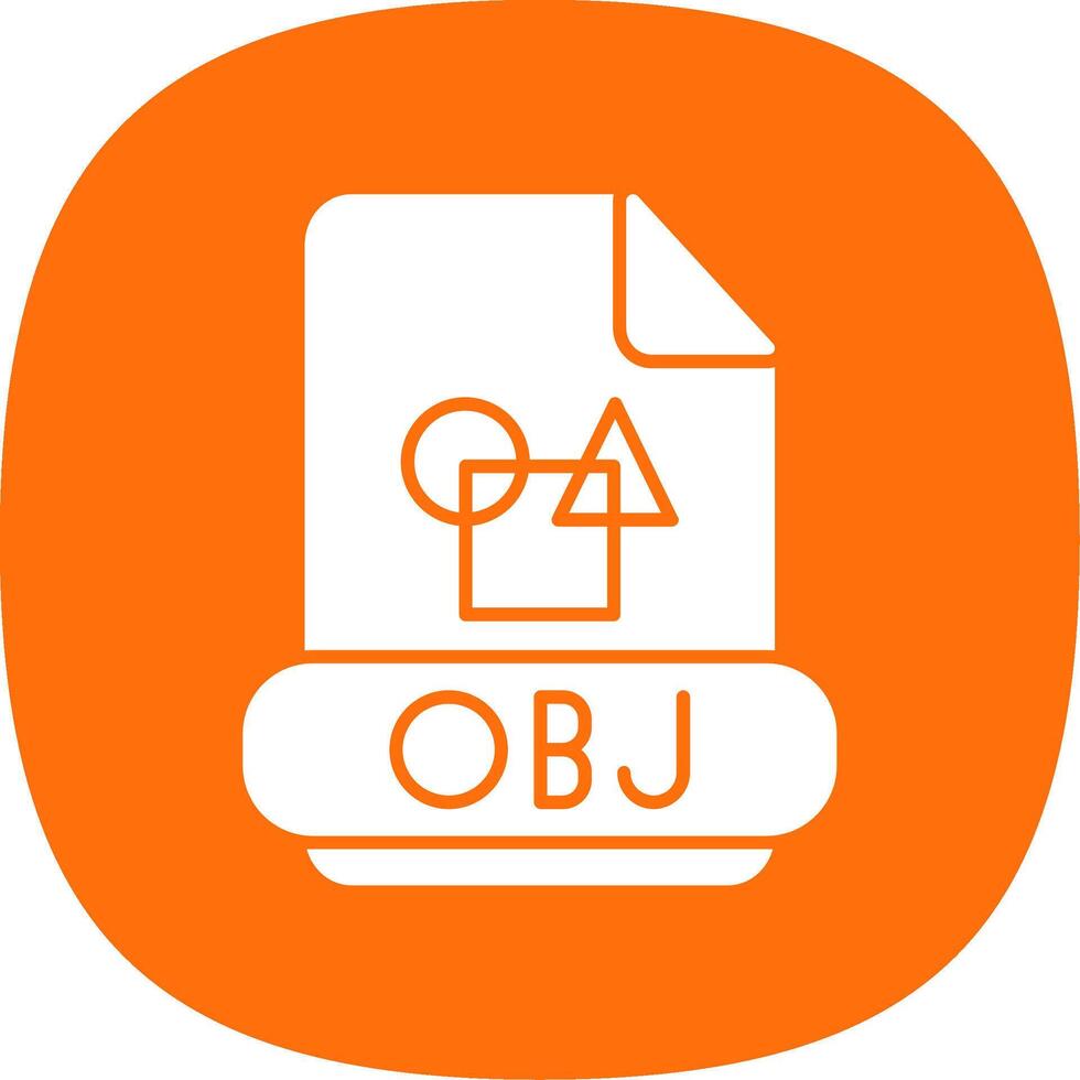 obj glifo curva icono vector