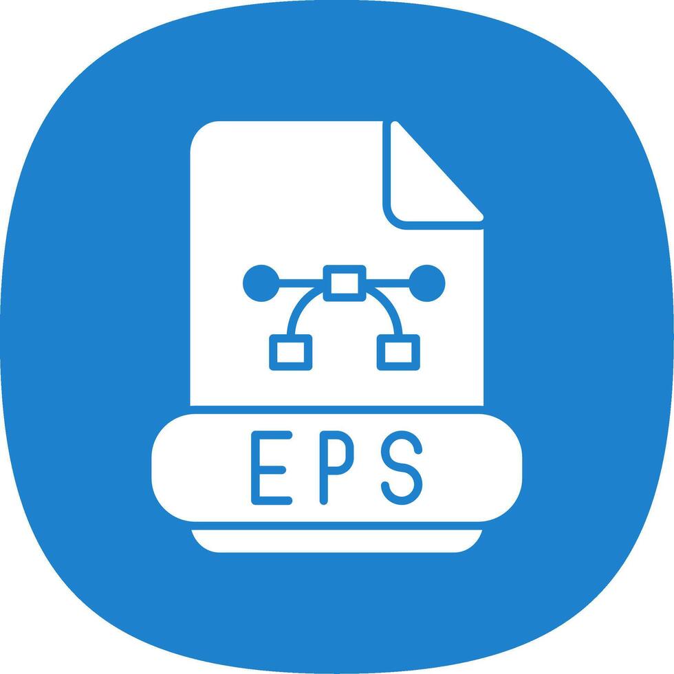 Eps Glyph Curve Icon vector