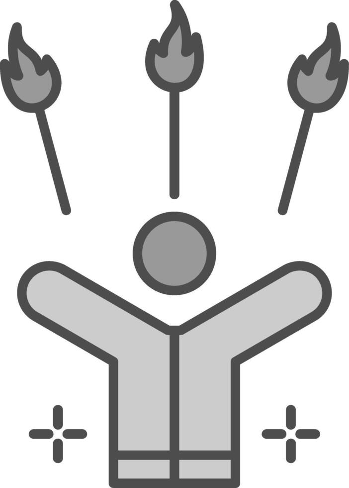 Juggling Fire Fillay Icon vector