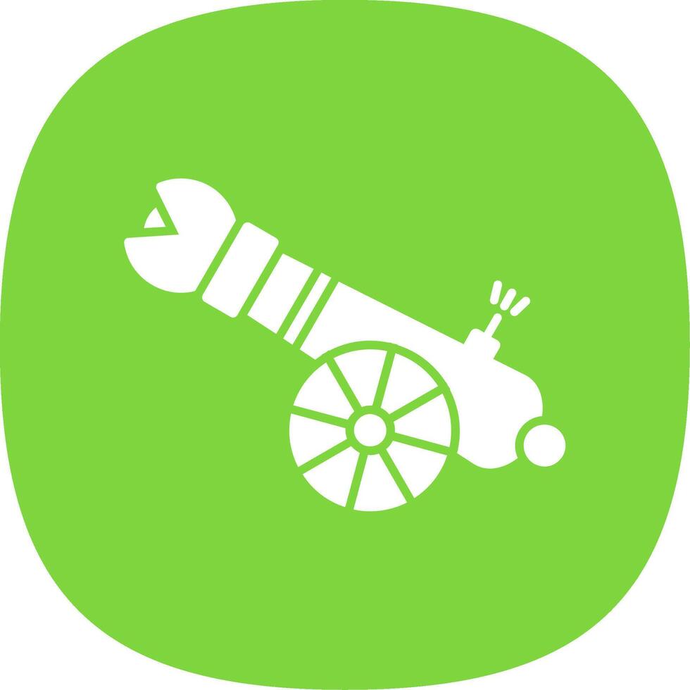 Human Cannonball Line Two Color Icon vector
