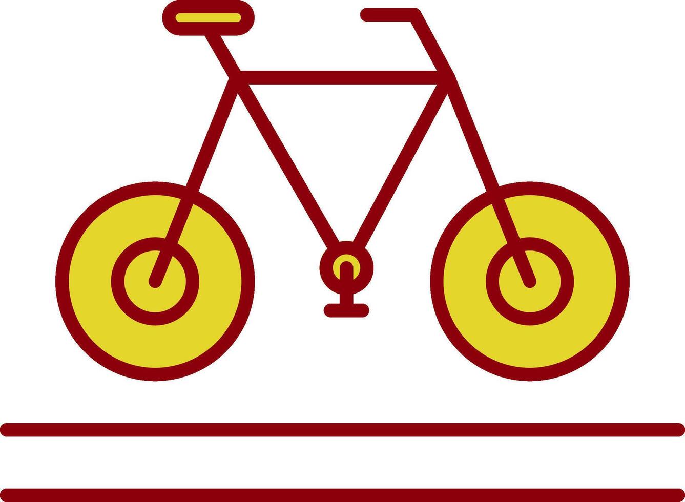 Bicyle Line Two Color Icon vector