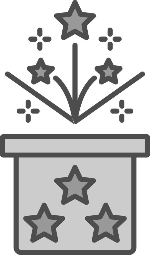 magia caja relleno icono vector