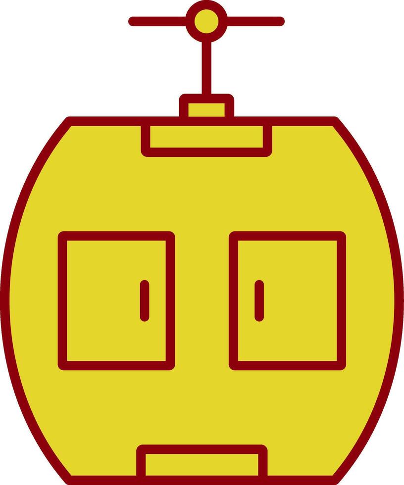 Gondola Line Two Color Icon vector