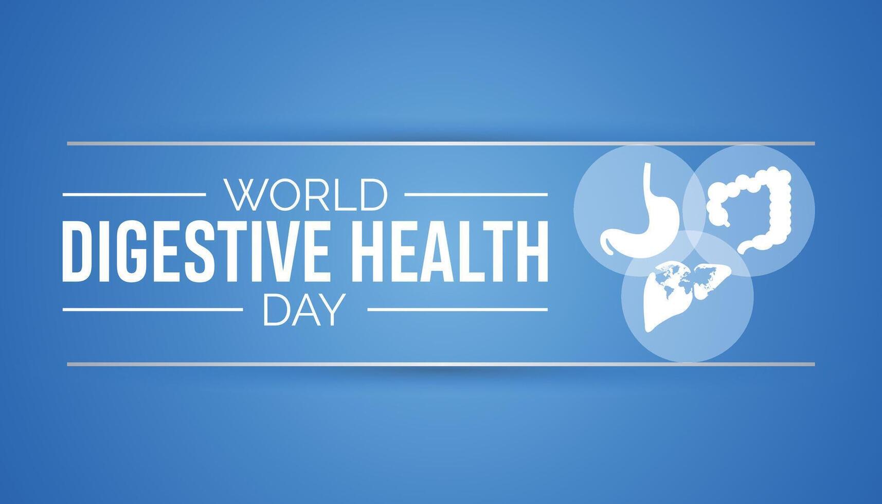 World Digestive Health Day observed every year in May 29. Template for background, banner, card, poster with text inscription. vector