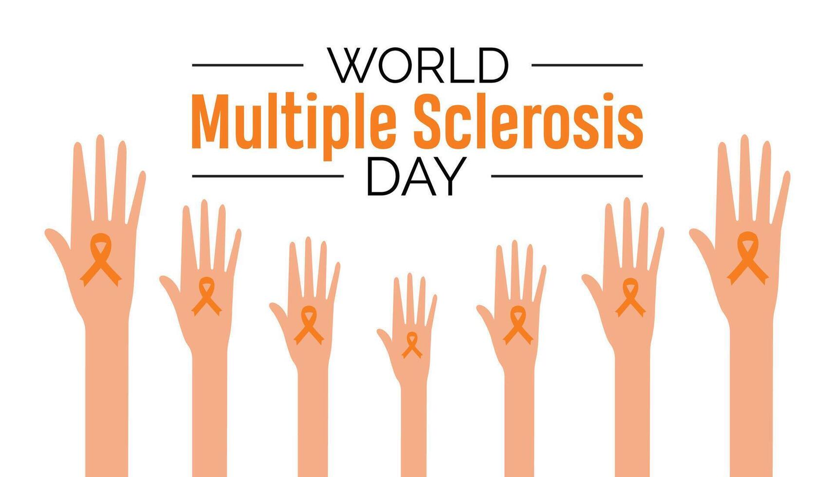 world Multiple Sclerosis day observed every year in May 30. Template for background, banner, card, poster with text inscription. vector