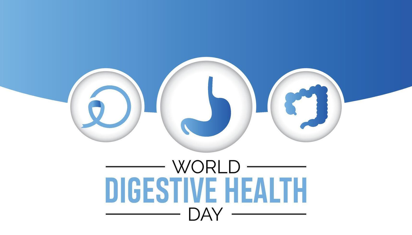 World Digestive Health Day observed every year in May 29. Template for background, banner, card, poster with text inscription. vector