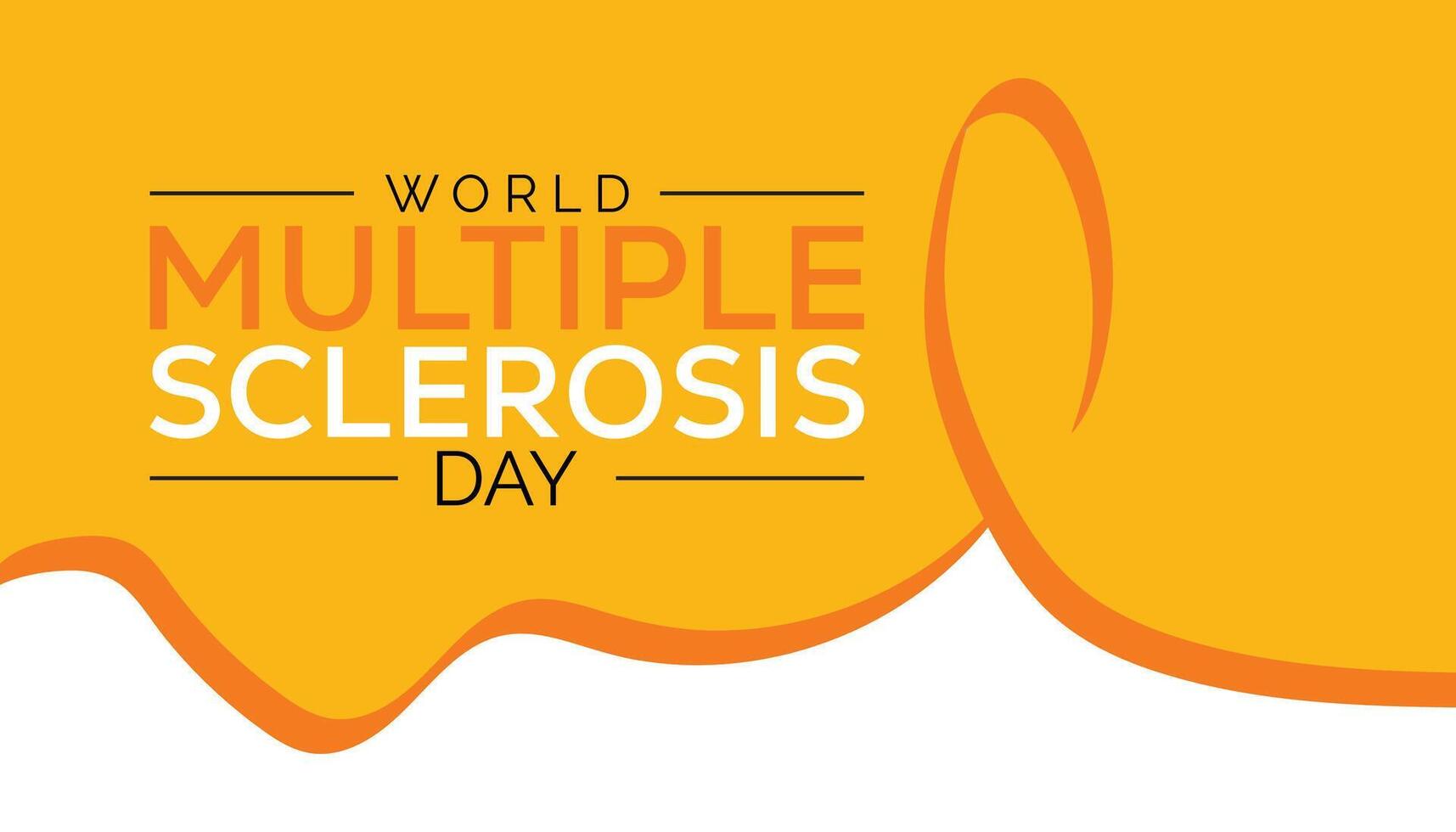 world Multiple Sclerosis day observed every year in May 30. Template for background, banner, card, poster with text inscription. vector