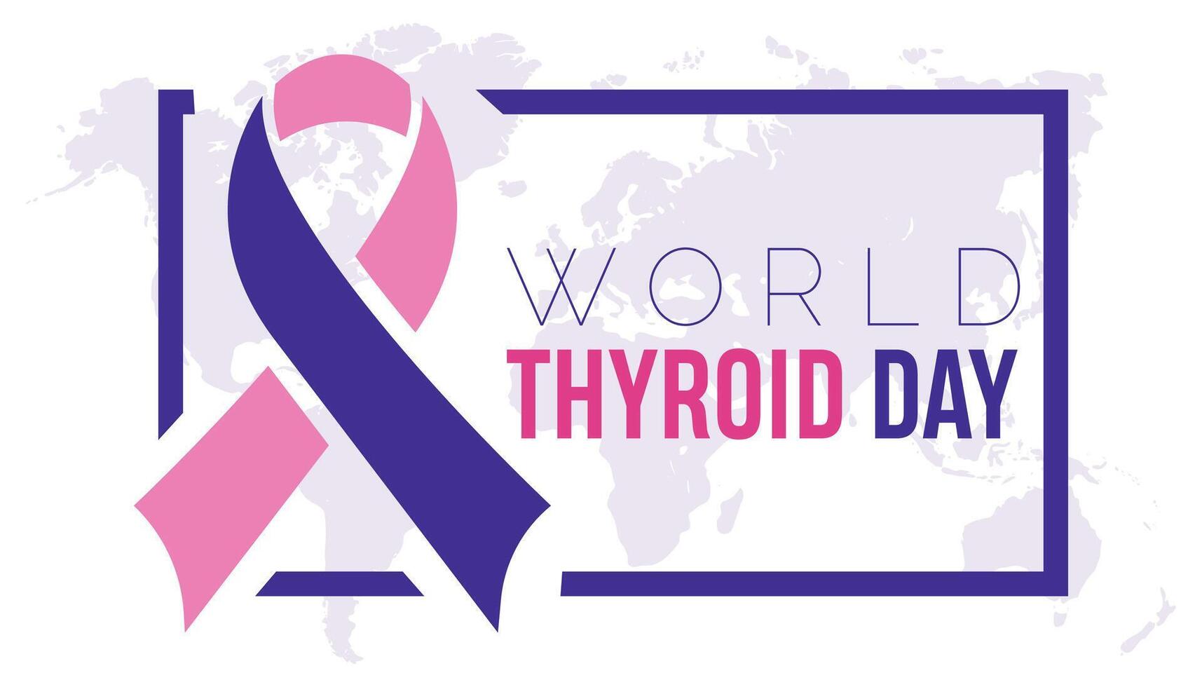 World Thyroid Day observed every year in May 25. Template for background, banner, card, poster with text inscription. vector