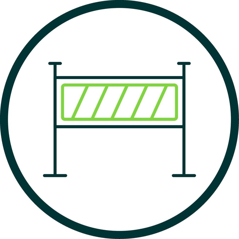 Barrier Line Circle Icon vector