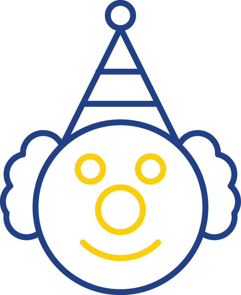 Clown Line Two Color Icon vector