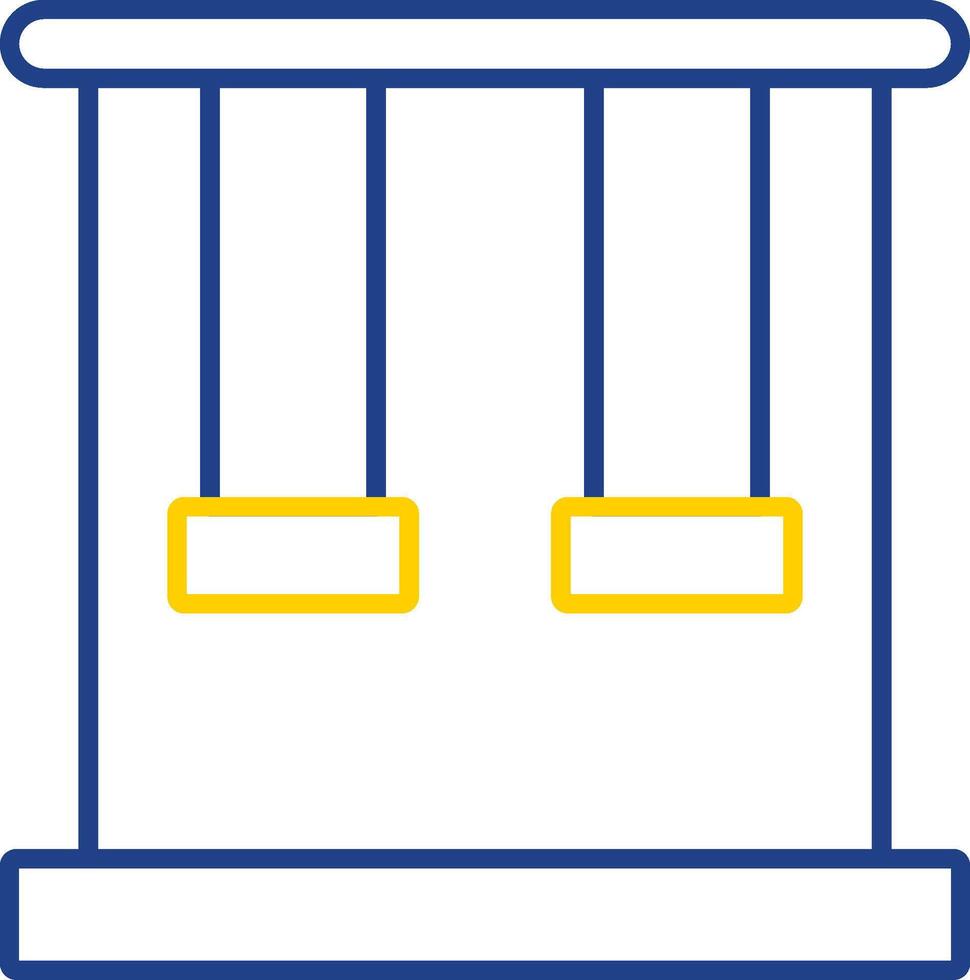 Trapeze Line Two Color Icon vector