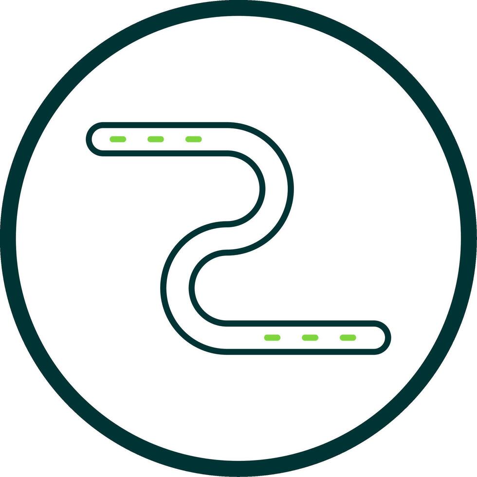 Earthworm Line Circle Icon vector