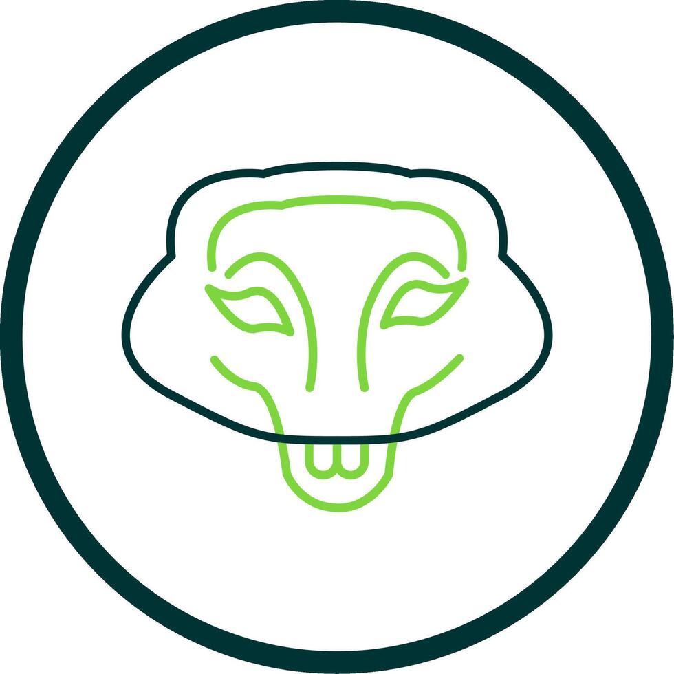 Crocodile Line Circle Icon vector
