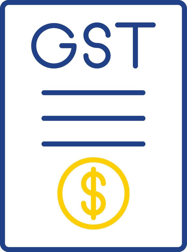 Gst Line Two Color Icon vector