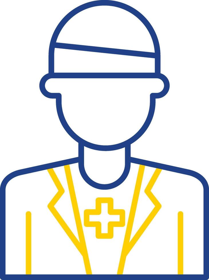 Patient Line Two Color Icon vector