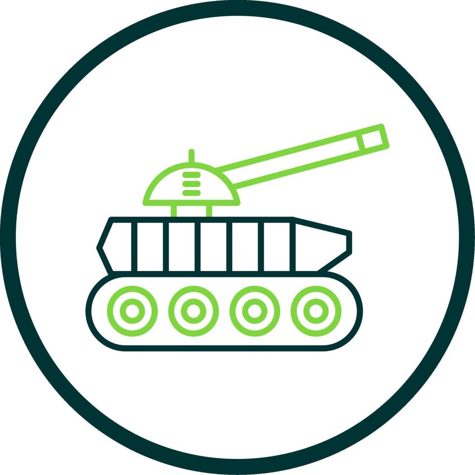 Tank Line Circle Icon vector