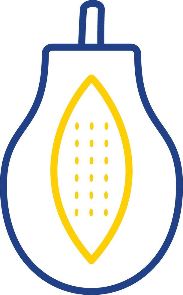 Papaya Line Two Color Icon vector