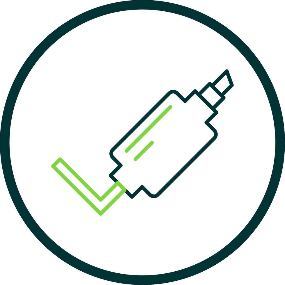 Exhaust Pipe Line Circle Icon vector