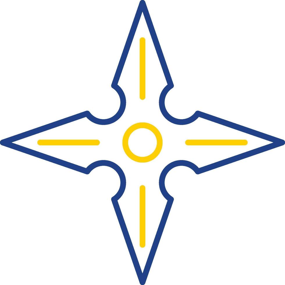 Shuriken Line Two Color Icon vector