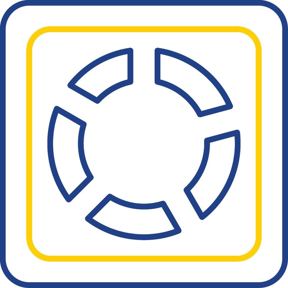 Pie Chart Line Two Color Icon vector