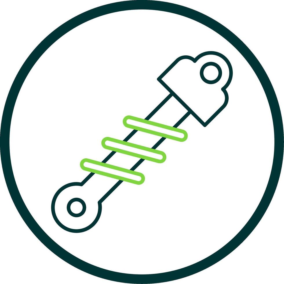 Shock Absorber Line Circle Icon vector