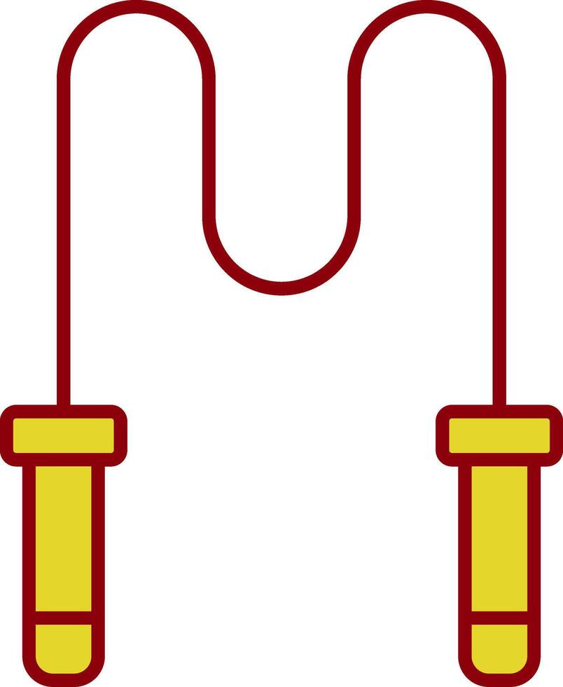 Skipping Rope Line Two Color Icon vector