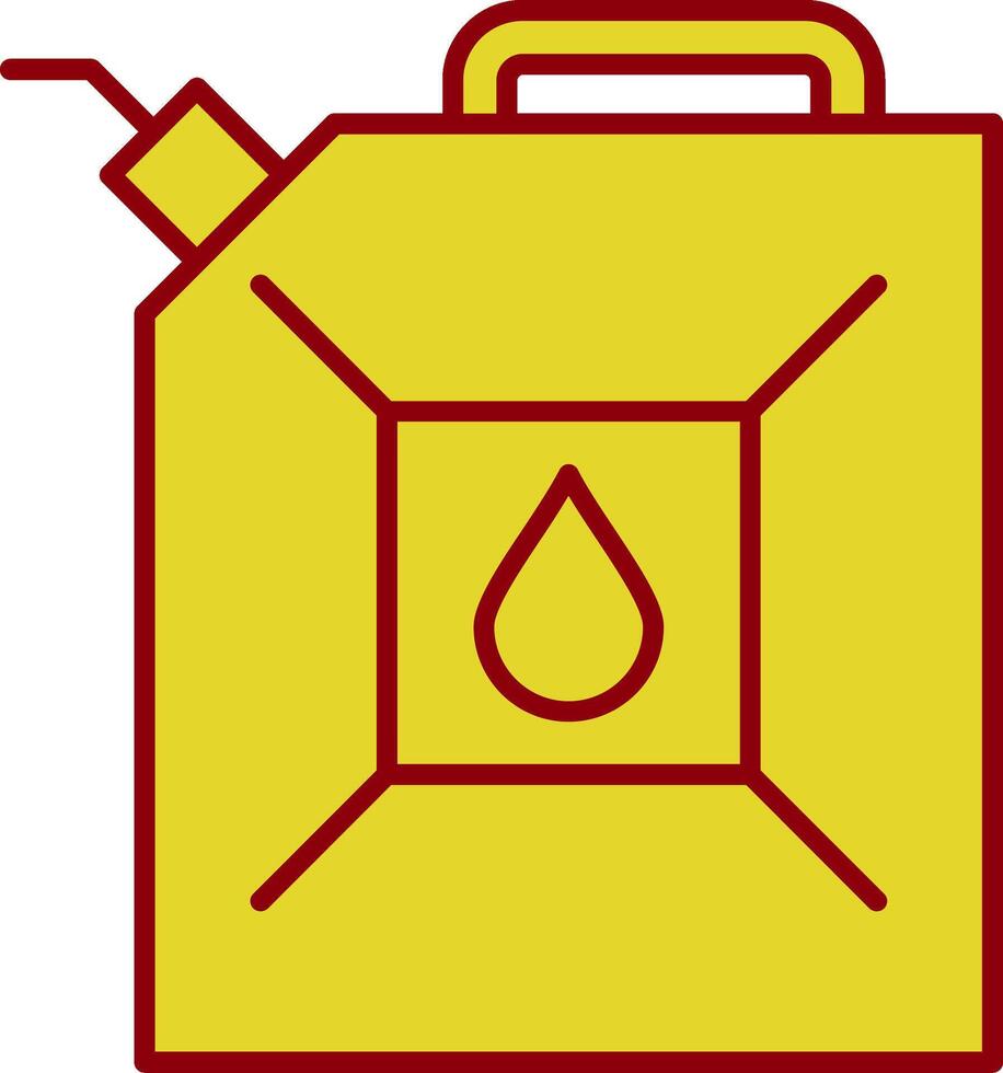 Gas Can Line Two Color Icon vector