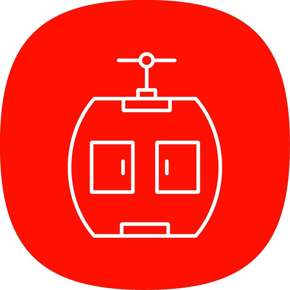 Gondola Line Curve Icon vector