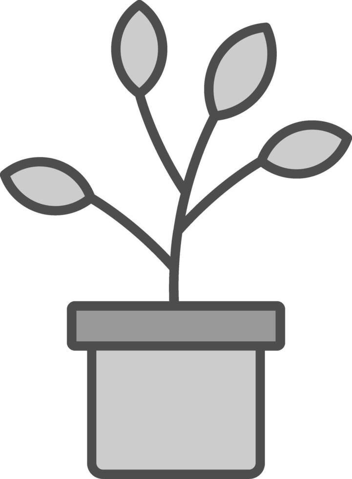 planta relleno icono vector