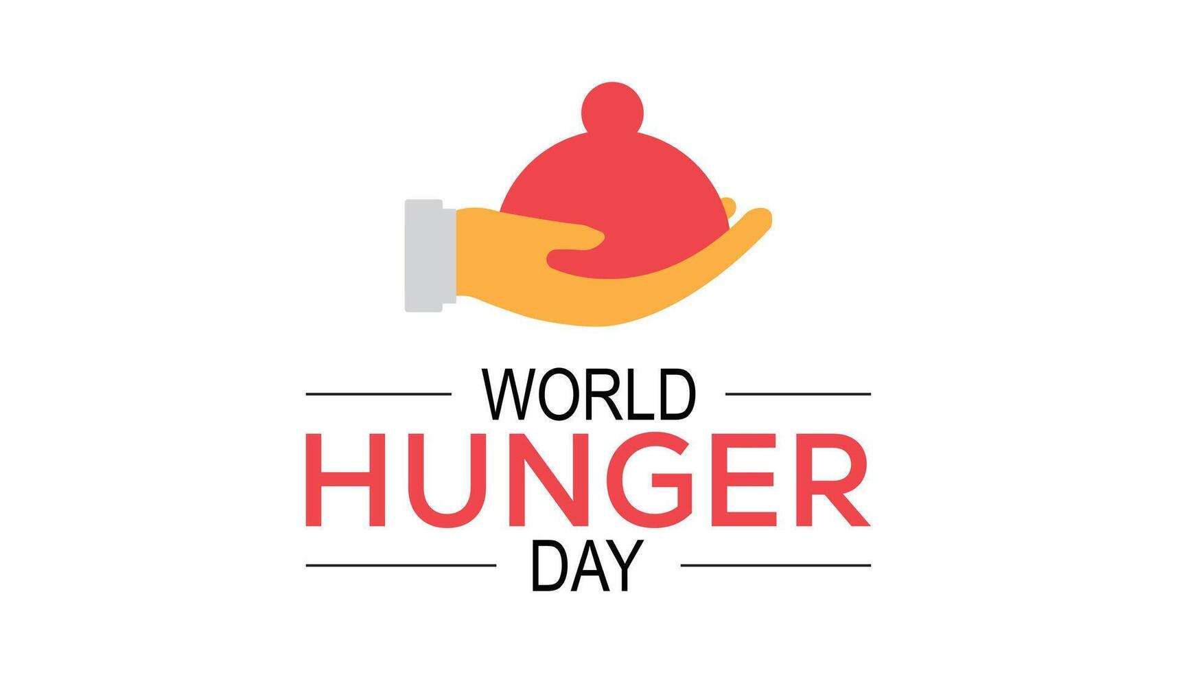 World Hunger Day observed every year in May 28. Template for background, banner, card, poster with text inscription. vector