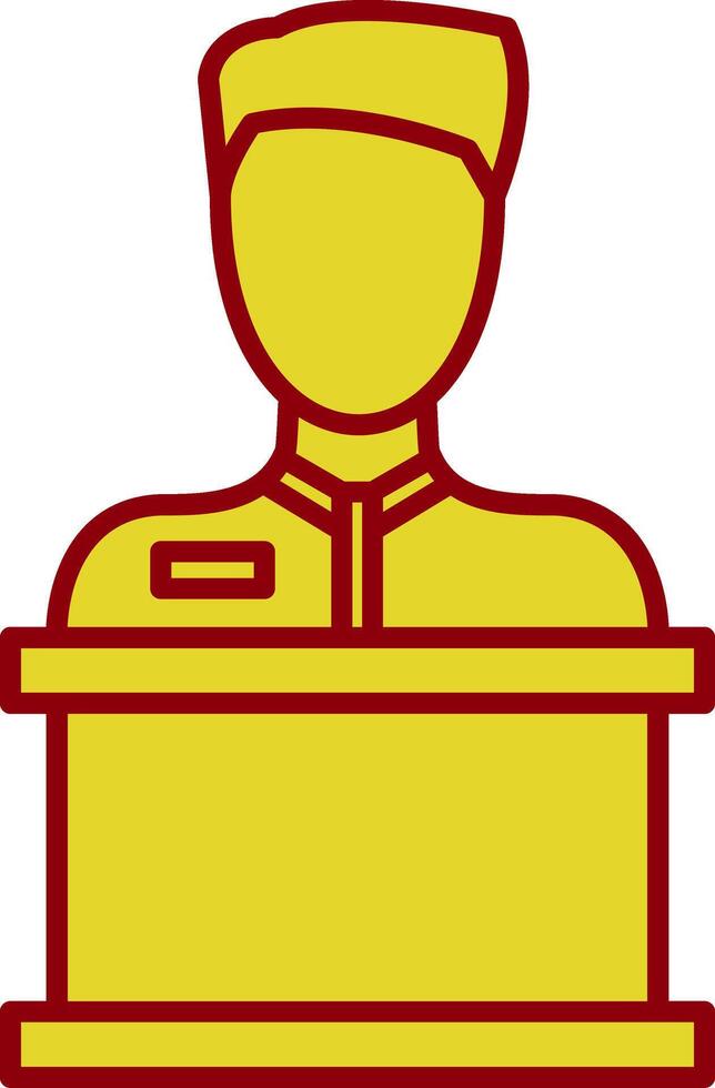 Reception Line Two Color Icon vector